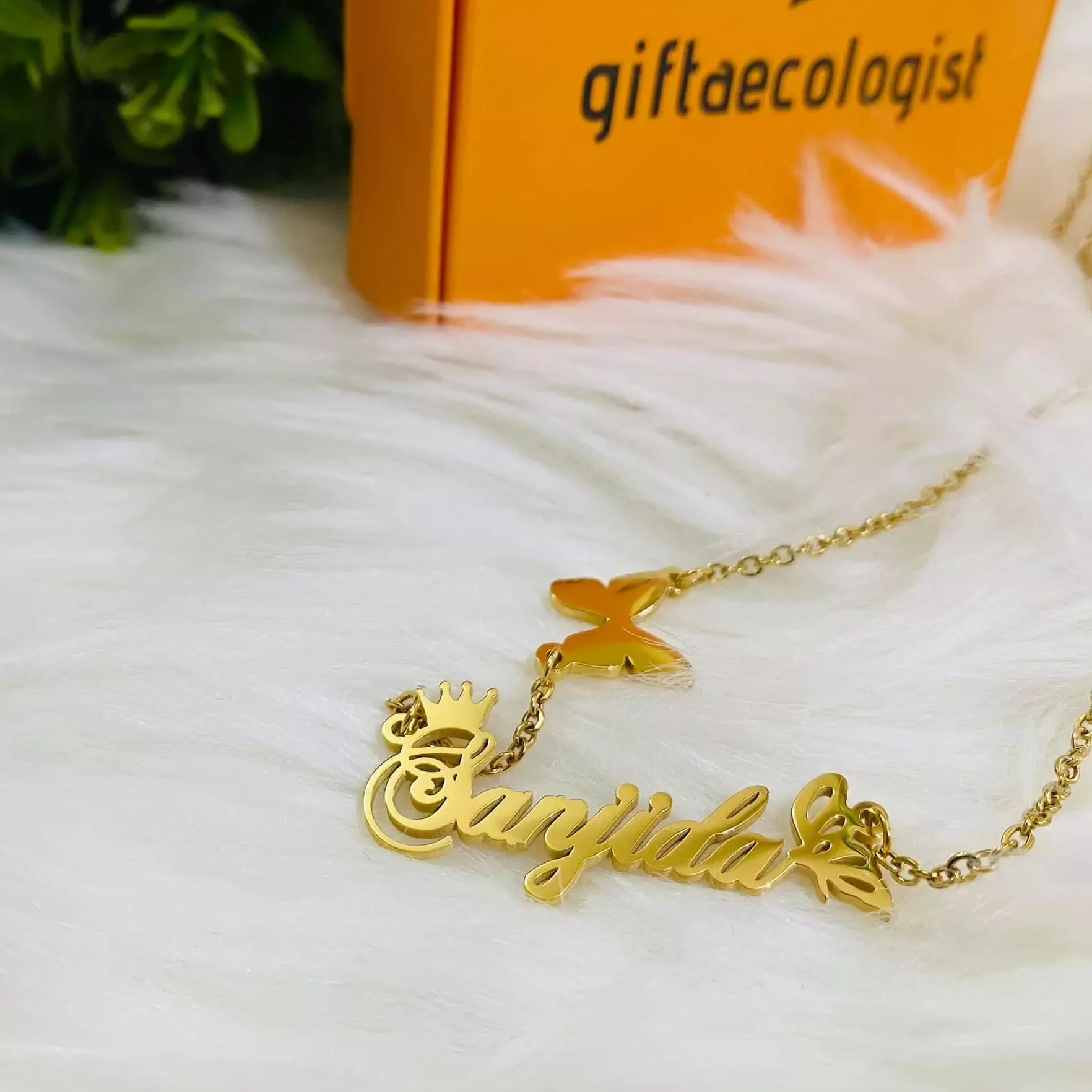 Chain Butterfly F9 Crown Butterfly Name Necklace Giftaecologist