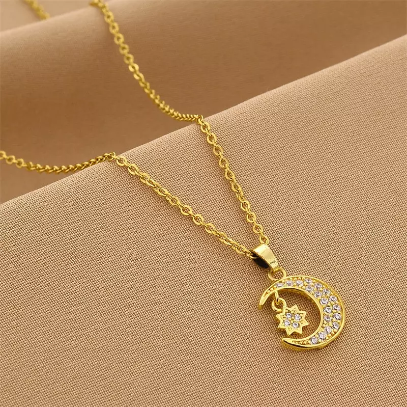 giftaecologist moon star necklace