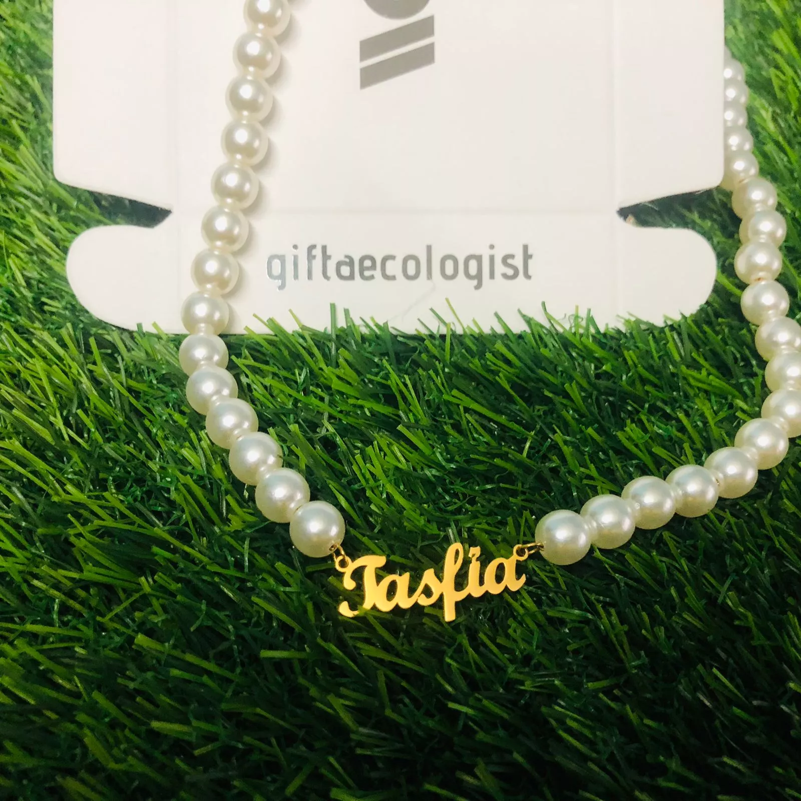 Customized Pearl Chain Name Neclace Giftaecologist