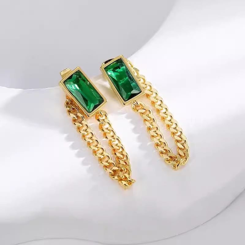Green Stone Earrings Giftaecologist
