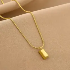 Gold Bar Necklace Giftaecologist