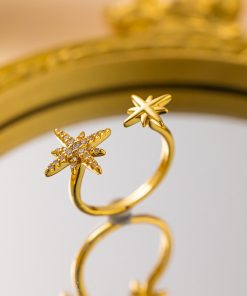 Alternative view of Star Couple Ring Giftaecologist