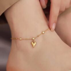 Heart Stone Anklet Giftaecologist