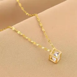 Box Stone Necklace Giftaecologist