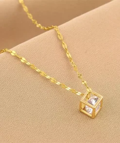 Box Stone Necklace Giftaecologist